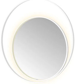 Hotbath &MORE Spiegel Round2 direct en indirect LED spiegelverwarming dimbaar met afstandsbediening Mat wit R2X120WH