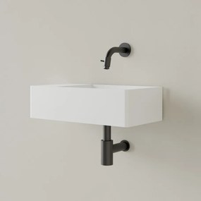 Sanigoods Luko fontein 40x22cm links zonder kraangat hoogglans wit