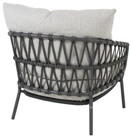 4 Seasons Outdoor Calpi loungestoel  Loungestoel    antraciet weerbestendig
