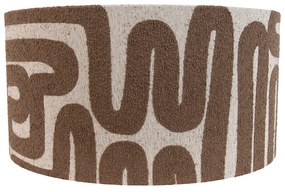 Stoffen lampenkap bruin met beige 50/50/25 Modern cilinder / rond rond