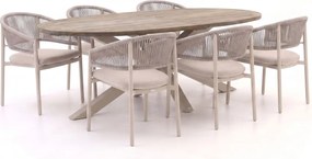 Diningset Bellagio | 6 personen teakhout | Tuinset stapelbaar | 7-delig | Kees Smit Tuinmeubelen