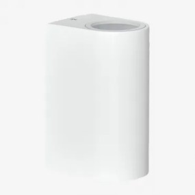 Buitenwandlamp In Aluminium Met 2 Pevot Lichtpunten Wit & ↑15 Cm - Sklum