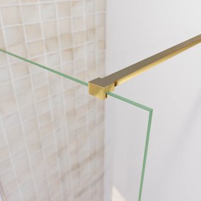 Saniclear Redro stabilisatiestang 100cm incl. muur- en wandbevestiging geborsteld messing - mat goud