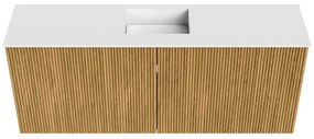 Mondiaz Joya 100cm toiletmeubel oak met wastafel faye midden 1 kraangat talc