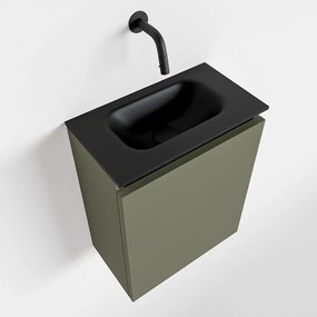 Mondiaz Ture 40cm toiletmeubel army met wastafel urban midden geen kraangat