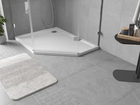 Mexen Flow pentagonale douchebak slim links 100 x 80 cm, wit glans - 46P108010L