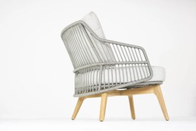 4 Seasons Outdoor Ancora loungeset teak Silver grey SALE Loungeset   houtkleur weerbestendig