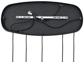 Moderne hanglamp zwart met smoke glas 5-lichts - Sheena