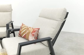 Lagos verstelbare 5-zits stoel-bank loungeset - Antraciet