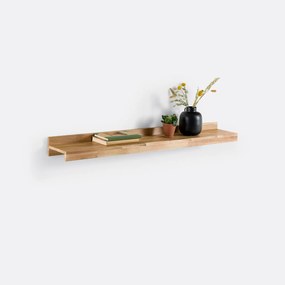 Wandplank in massief eik 120 cm, Hiba