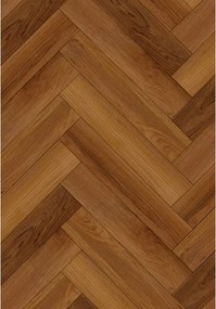 Mexen Lubbock monster van vinylpanelen visgraat SPC 6,5 mm, onderlaag IPEX 1,5 mm, 4 V-Voeg, Teak - F1186-S