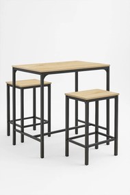 Schuur hoge tafel + 2 barkrukken set