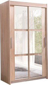 Kledingkast Toledo 101, Sonoma eik, 216x100x60cm, Kledingkast deuren: Schuivend, Aantal planken: 5, Aantal planken: 5