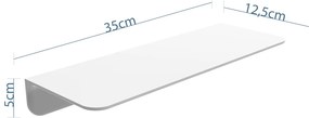 Schutte Booz doucherek 35x12cm wit