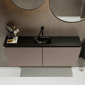 Mondiaz Ture 120cm toiletmeubel smoke met wastafel urban midden geen kraangat