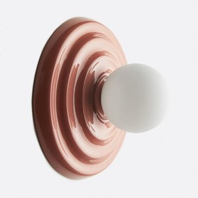 Wand- of plafondlamp, keramiek en opaline glas, diameter 24,5 cm, HOLI