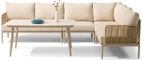 Hoek loungeset 5 personen Aluminium/wicker Taupe  Coco Ibiza