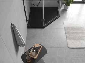 Mexen Flow piëcihoekige douchebak slim 90 x 90 cm, zwarte mat - 46P709090