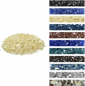 VEVOR Fire Glass, 4,5 kg hittebestendige glasstenen, 12,7 mm reflecterende vuurkorfglasparels, vuurkorfglasstenen, haardglas, vuurkristal, vuurkralen, voor open haard, goudkleurig