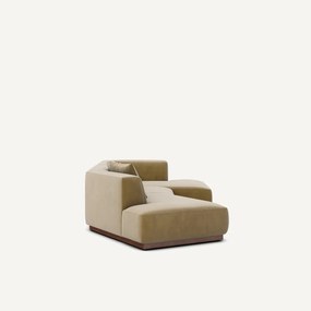 Rechter open hoekbank in fluweel, Jacopo