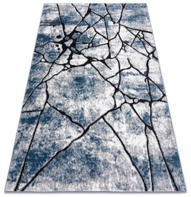 Tapijt modern COZY 8873 Cracks Gescheurd beton - Structureel,  twee poolhoogte , blauw