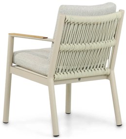 Tuinset Ronde Tuintafel 6 personen 180 cm Aluminium/Rope Taupe  Coco Sevilla/Fungo