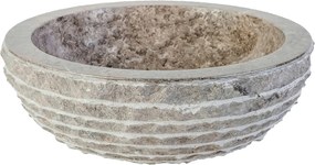 Sanigoods Eliza waskom rond 35x15cm grijs