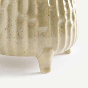 Plantenbak, glanzend keramiek, hoogte 12,5 cm, ZIRA