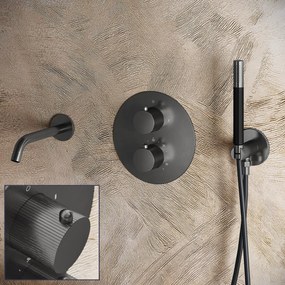 Saniclear Iron Stripes Pro inbouw badkraan rond verouderd ijzer - gunmetal