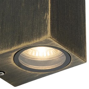 Buitenlamp Moderne wandlamp antiek goud 2-lichts IP44 - Baleno Design, Modern GU10 IP44 Buitenverlichting