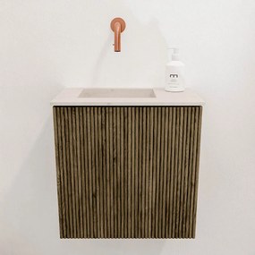 Mondiaz Joya DLux 40cm toiletmeubel dusk met wastafel faye links zonder kraangat meli