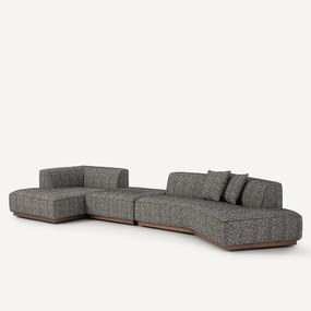 Open hoekbank links XL bouclette, JACOPO