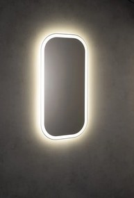 Sapho Manor spiegel met afgeronde hoeken en led verlichting 50x100cm