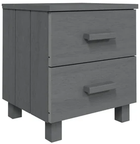 vidaXL Nachtkastje 40x35x44,5 cm massief grenenhout donkergrijs