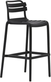 Barkruk tuin | Forza  Vico | Kunststof | Zwart | Tuinstoel | Kees Smit Tuinmeubelen