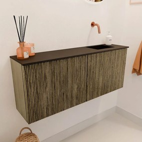 Mondiaz Joya 100cm toiletmeubel dusk met wastafel faye rechts zonder kraangat urban