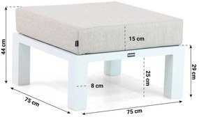 Hoek loungeset 6 personen Aluminium Wit  Lifestyle Garden Furniture Luca