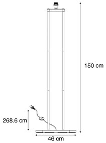 Moderne vloerlamp zwart  - Thijmen