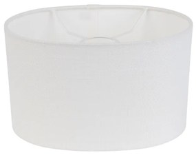 Stoffen Linnen lampenkap wit ovaal 25/16/15 Modern