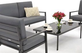 Tuinpunt Vigo Coffee 4 antraciet tuinset