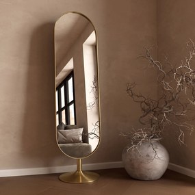 Kare Design Curve Staande Spiegel Messing - 40x170cm