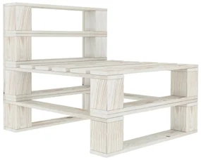 vidaXL Tuinmiddenbank pallet hout wit