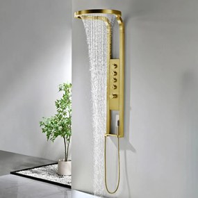 Best Design Nancy Future thermostatisch douchepaneel goud mat