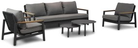 Stoel en Bank Loungeset 5 personen Aluminium/Rope Grijs Coco Ralph/Rimini