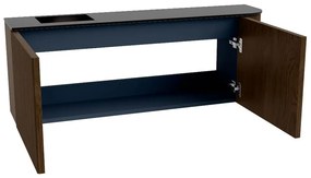 Mondiaz Joya 110cm toiletmeubel ronding rechts walnut met wastafel faye links 1 kraangat urban