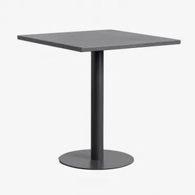 Vierkante Keukentafel 70x70 Cm In Metaal Mizzi Grijs – Grafiet - Sklum