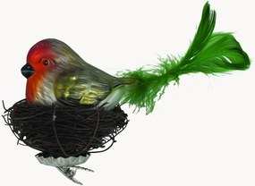 Handbeschilderde kerstboomhanger Bird