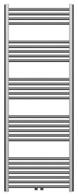 Sanigoods Base handdoek radiator 160x60cm 557 watt MO aansluiting geborsteld gunmetal