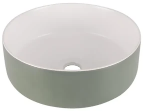Differnz MIRA Waskom - 36x12cm - keramiek- groen/wit 38.009.05