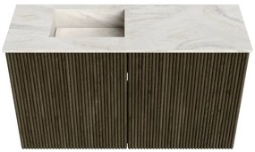 Mondiaz Joya DLux 70cm toiletmeubel shadow met wastafel faye links zonder kraangat ostra